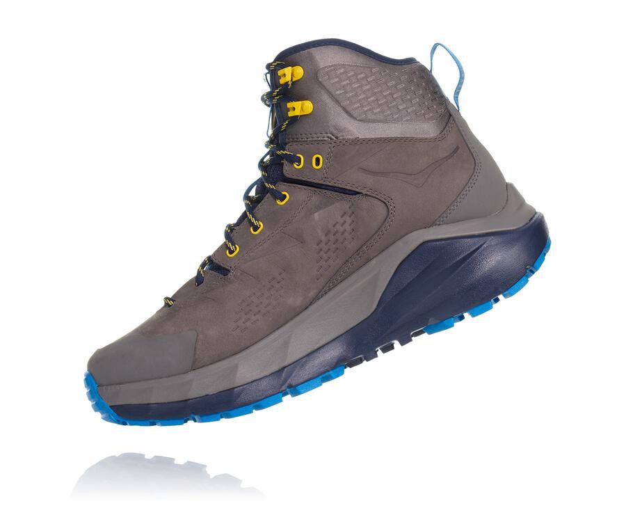 Botas De Montaña Hoka One One Hombre - Kaha Gore-Tex - Gris/Azules - LGZ248036